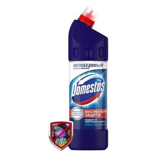 Средство для туалета гель Domestos максимальная защита против известкового налета 1 л в Рубль Бум