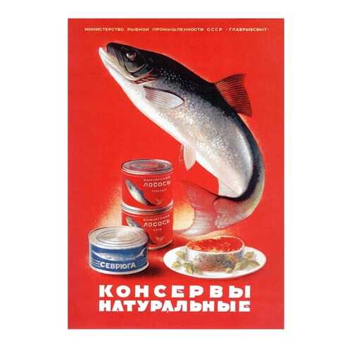 Плакат СТ-Диалог Консервы натуральные, СОВ-535, бумага, 40х60 см в Рубль Бум