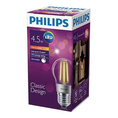 Лампа Philips LEDClassic 5-50 W P 45 E 27 WW CL APR в Рубль Бум